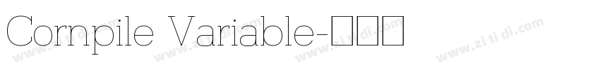 Cornpile Variable字体转换 Cornpile Variable字体转换